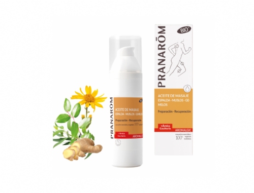Pranarôm Aromalgic Aceite de Masaje Espalda, Muslos y Gemelos 100ml