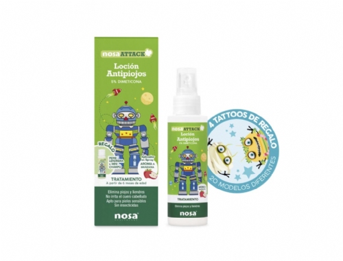 NosaAttack Loción Antipiojos 5% Dimeticona 100ml