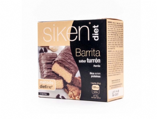 Siken® Diet Barrita Turrón 5 Barritas