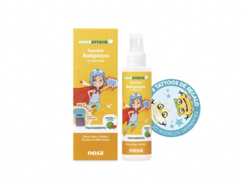 NosaAttack Loción Antipiojos 1% Piretrina 150ml