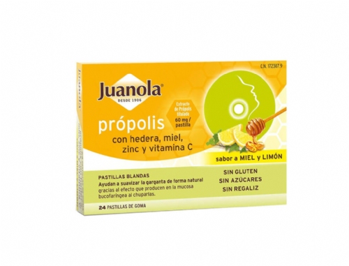 Juanola Pastillas Própolis Sabor Miel y Limón 24u.