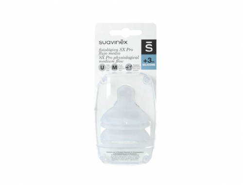 Suavinex Tetina Silicona Fisiologica Flujo M 2u.