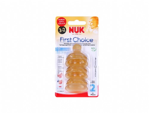 Nuk® Tetina Látex Anticólico First Choice T. 2 3U.