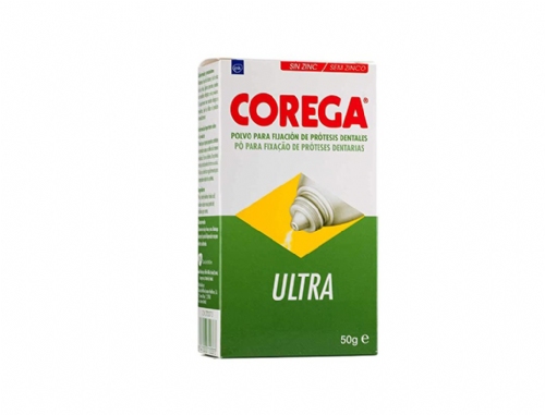 Corega Ultra Polvo Fijador para Prótesis Dentales 50g