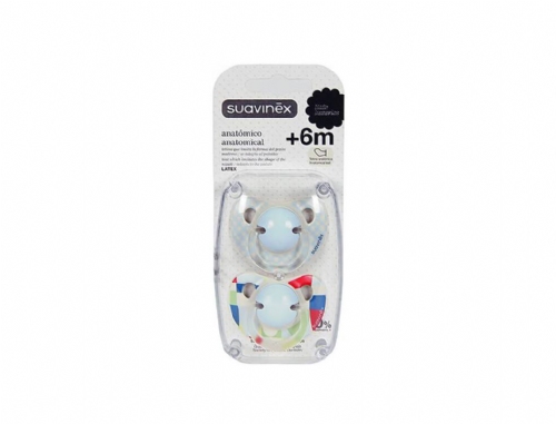 Suavinex Chupete Latex Tetina Anatómica 6 meses 2uds