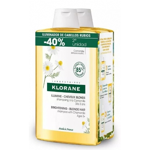 Klorane duplo champu camomila 400 ml + 400 ml