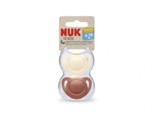 Nuk Chupete For Nature Látex 6-18 meses 2u.