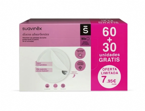 Suavinex Discos Absorbentes 60+30u
