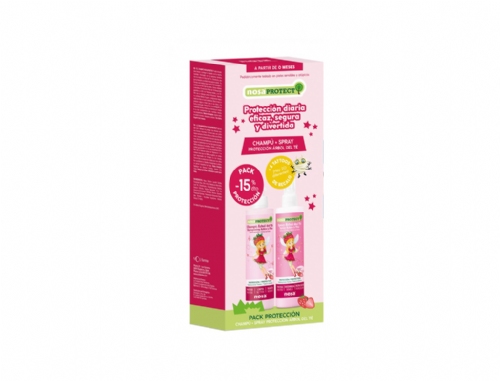 NosaProtect Pack Champú Fresa 250ml + Spray Desenredante 250ml 