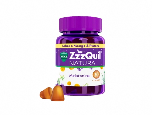 ZzzQuil NATURA Melatonina Mango y Plátano 30 Gummies
