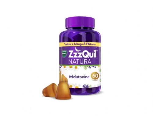 ZzzQuil NATURA Melatonina Mango y Plátano 60 Gummies