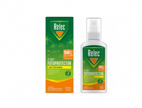 Relec 2en1* Fotoprotector SFP50 con Citronela 100ml