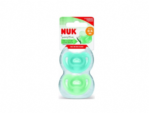 Nuk® Chupete Sensitive Silicona 0-6 meses 2u.