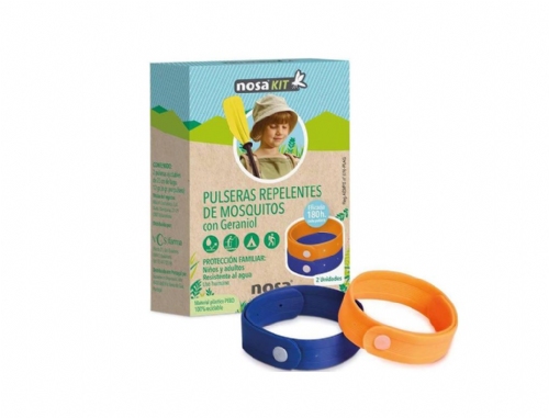 Nosakit Pulseras Repelentes Azul y Naranja