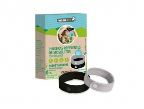 Nosakit Pulseras Repelentes Negro y Gris
