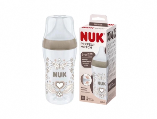 Nuk® Biberón Perfect Match Silicona Flujo M Corazón 260ml 