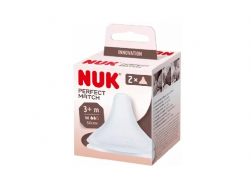 Nuk® Tetina Perfect Match Silicona Flujo M 2u.
