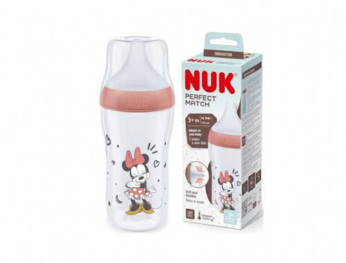Nuk® Biberón Perfect Match Silicona Flujo M Minnie 260ml 