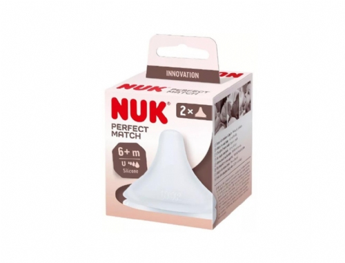 Nuk® Tetina Perfect Match Silicona Flujo M 2u.