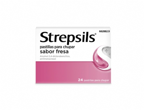 Strepsils Pastillas Para Chupar Sabor Fresa 24 Pastillas Strepsils Pastillas Para Chupar Sabor Fresa 24 Pastillas