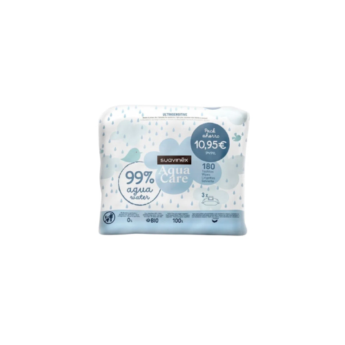 Suavinex Toallitas Aqua Ultrasensitive 3 Packs 60 Toallitas