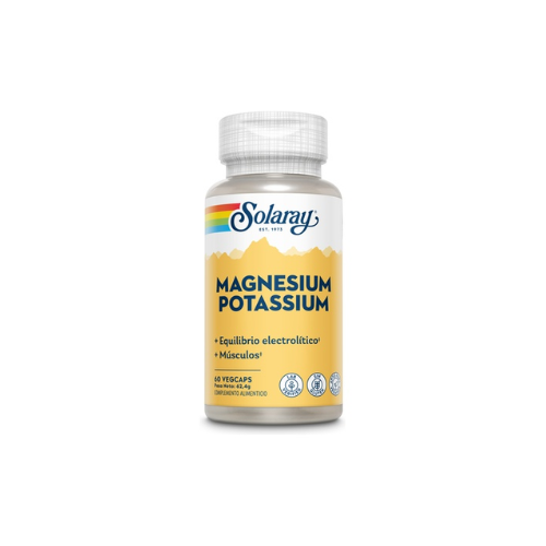 Solaray Magnesium Potassium 60 Caps Vegetales