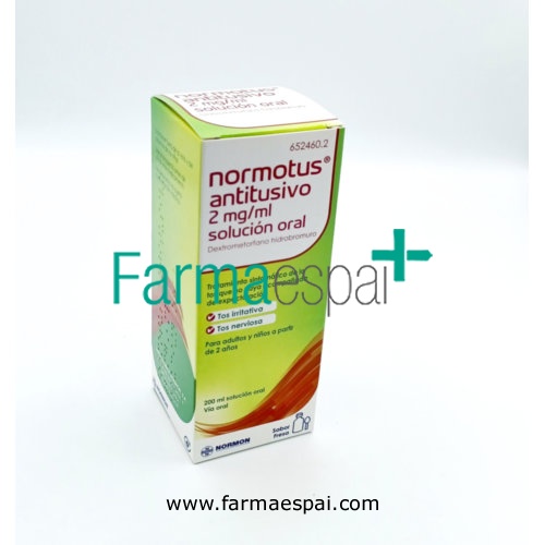 NORMOTUS ANTITUSIVO 2 MG/ML SOLUCIÓN ORAL, 1 frasco de 200 ml