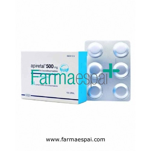 APIRETAL 500 mg COMPRIMIDOS BUCODISPERSABLES, 24 comprimidos
