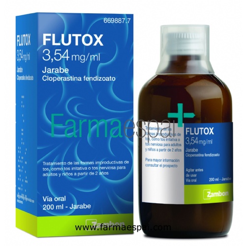FLUTOX 3,54 mg/ml JARABE , 1 frasco de 200 ml