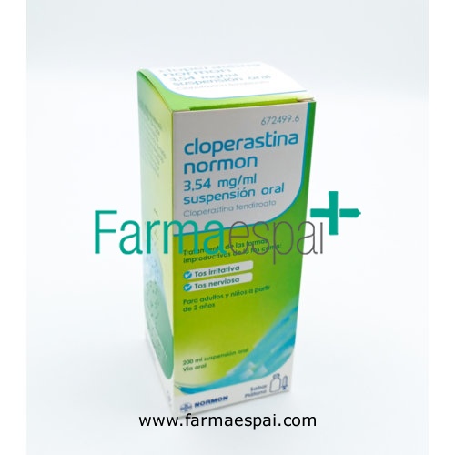CLOPERASTINA NORMON 3,54 mg/ml SUSPENSION ORAL, 1 frasco de 200 ml