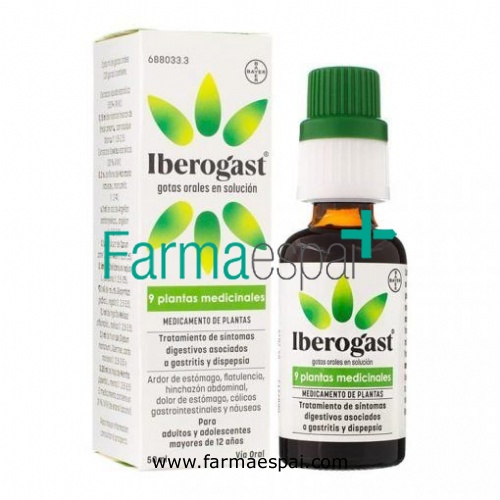 IBEROGAST GOTAS ORALES EN SOLUCION, 1 frasco de 50 ml