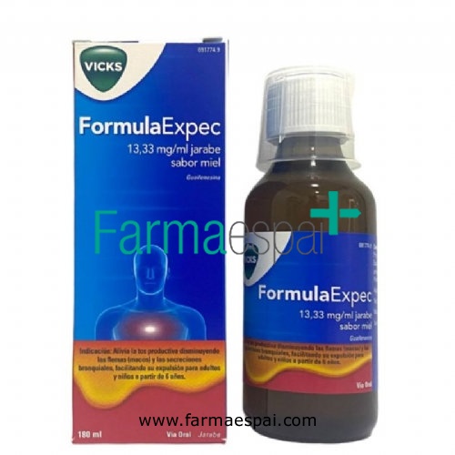 FORMULAEXPEC 13,33 mg/ml JARABE SABOR MIEL, 1 frasco de 180 ml