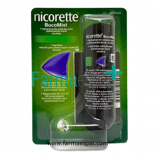 NICORETTE BUCOMIST 1 MG/PULSACION SOLUCION PARA PULVERIZACION BUCAL , 1x1 dispensador de 13,2 ml