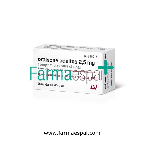 ORALSONE  ADULTOS 2,5 mg COMPRIMIDOS PARA CHUPAR, 12 comprimidos