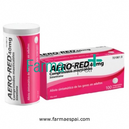 AERO RED 40 mg COMPRIMIDOS MASTICABLES , 100 comprimidos