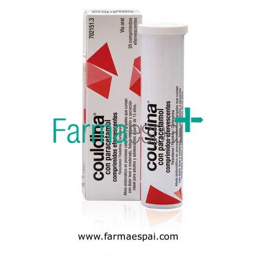 COULDINA CON PARACETAMOL COMPRIMIDOS EFERVESCENTES , 20 comprimidos