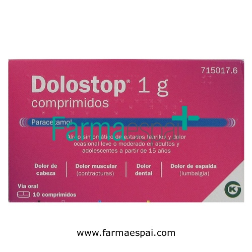 DOLOSTOP 1 G COMPRIMIDOS, 10 comprimidos