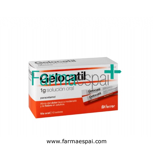GELOCATIL 1 g SOLUCION ORAL,10 sobres