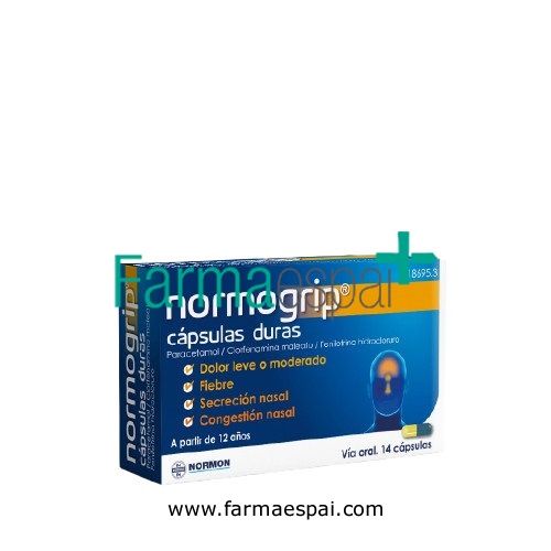 NORMOGRIP CAPSULAS DURAS, 14 capsulas (Blister Al-PVCD/PVC)