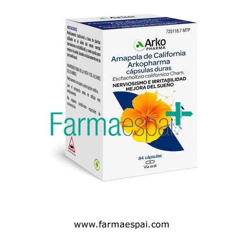 AMAPOLA DE CALIFORNIA ARKOPHARMA CAPSULAS DURAS , 84 cápsulas