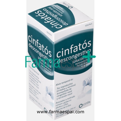 CINFATOS DESCONGESTIVO SOLUCION ORAL, 1 frasco de 200 ml (PET)