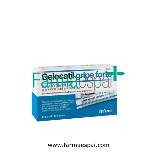 GELOCATIL GRIPE FORTE CON FENILEFRINA GRANULADO PARA SOLUCION ORAL 10 sobres