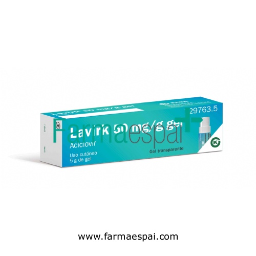 LAVIRK 50 MG/G GEL, Bomba dosificadora de 5g