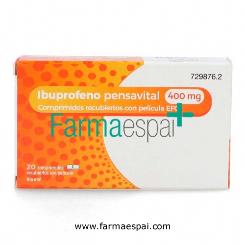IBUPROFENO PENSAVITAL 400 MG COMPRIMIDOS RECUBIERTOS CON PELICULA EFG 20 comprimidos