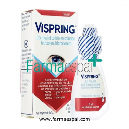 VISPRING 0,5 MG/ML COLIRIO EN SOLUCION , 1 frasco de 15 ml