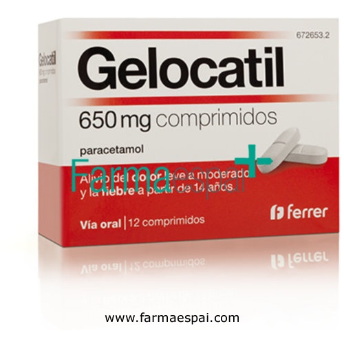 GELOCATIL 650 mg COMPRIMIDOS, 20 comprimidos