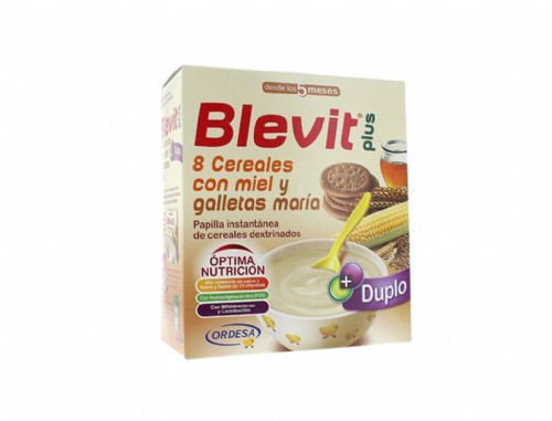 Blevit Plus Duplo 8 Cereales con Miel y Galletas 600g