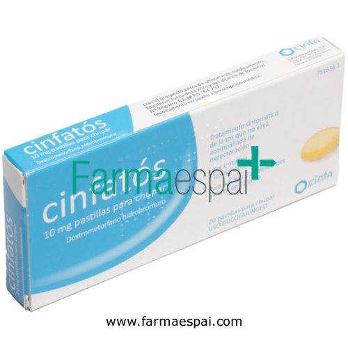 CINFATOS 10 mg PASTILLAS PARA CHUPAR , 20 comprimidos