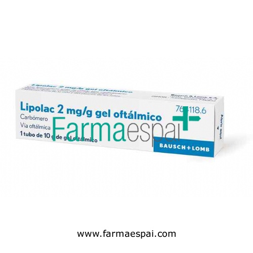 LIPOLASIC 2 mg/g GEL OFTALMICO , 1 tubo de 10 g