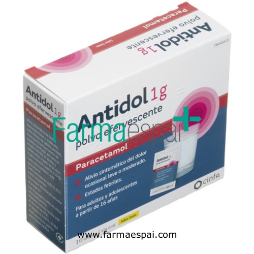ANTIDOL 1 G POLVO EFERVESCENTE, 10 sobres